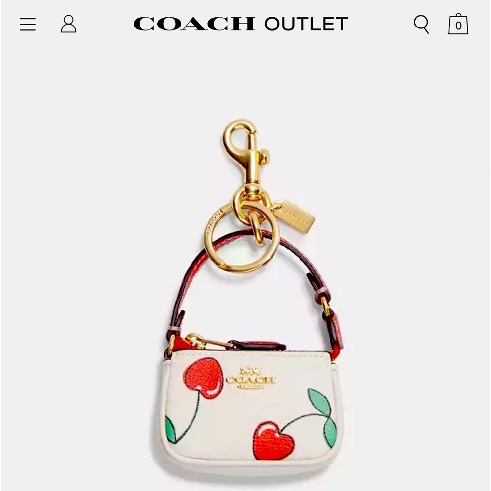 Coach cherry mini nolita bag charm
